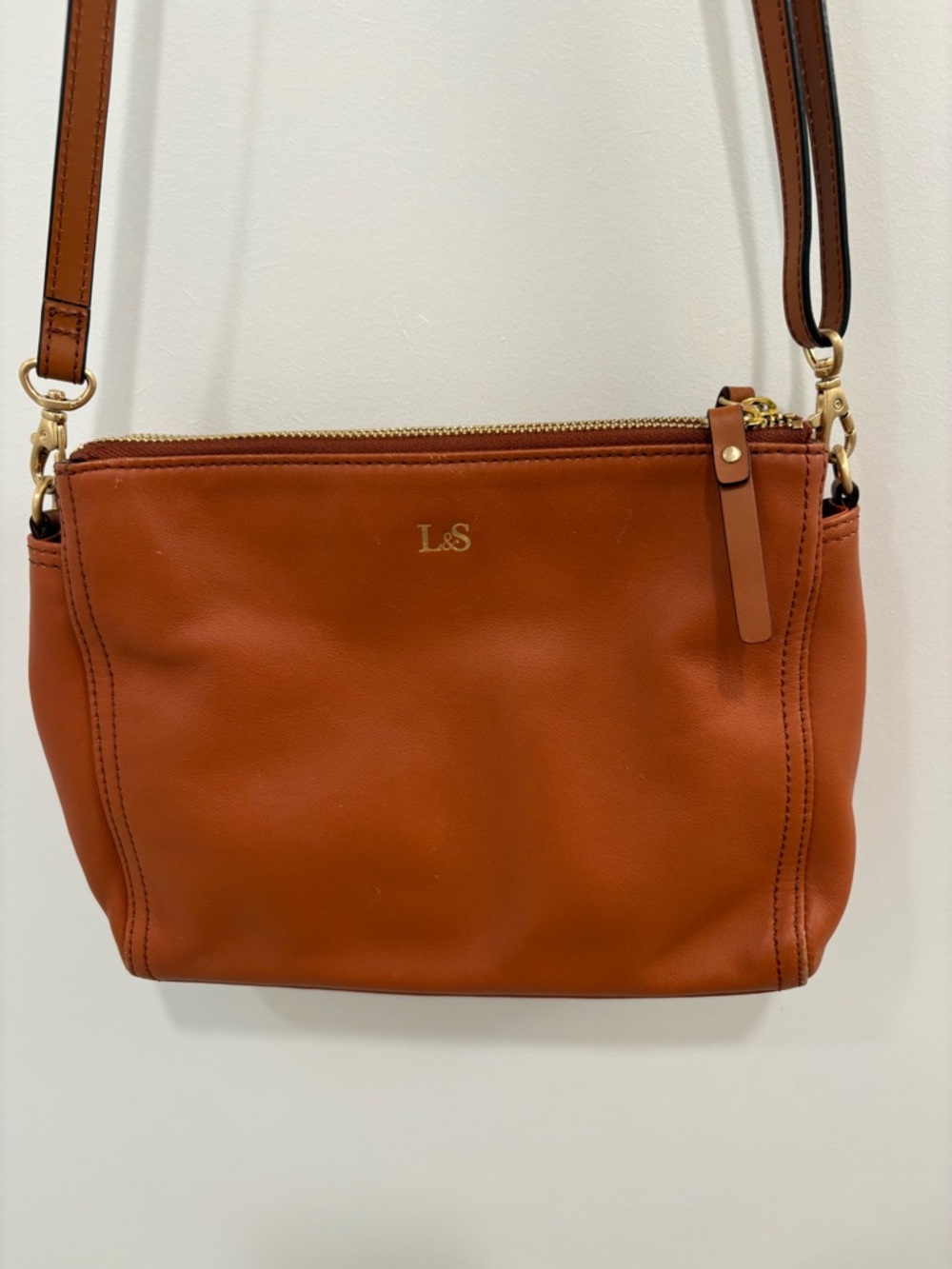 Lo & Sons Pearl Crossbody in Sienne Brown Napa Leather - Picture 2 of 16